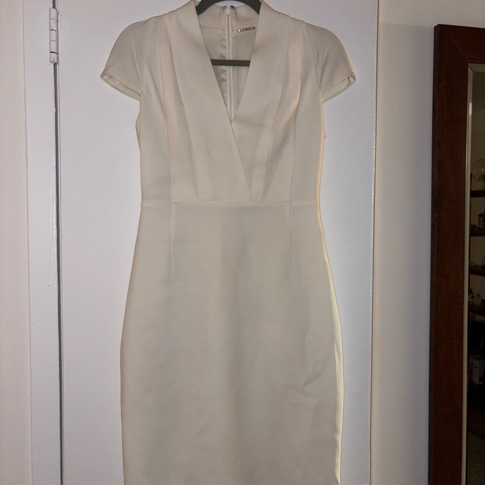 Elie Tahari Cream Mini Dress